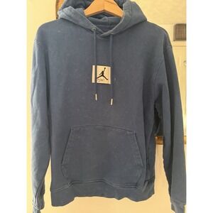 Nike Air Jordan Flight Essentials Hoodie Washed Blue Men's Size Small